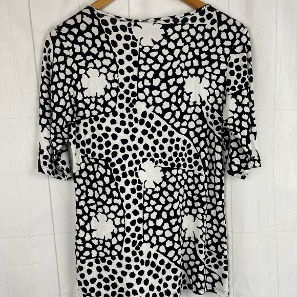 Ted Baker Black White High Neck Fitted Tee Size 2 NWT - Picture 5 of 7